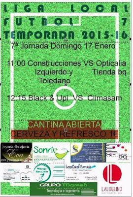 Hoy partido de la Liga Local de Fútbol 7 en Almadén