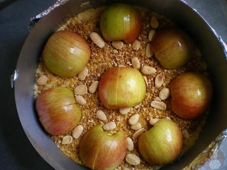 Pastel de manzana al estilo de Suabia. Relleno de manzanas Pastel de manzana al estilo de Suabia. Relleno de manzanas