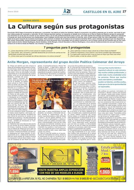 La Cultura en la Sierra Oeste según sus protagonistas