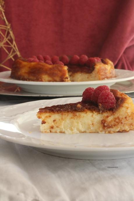 tarta de mascarpone y caramelo salado de naranja