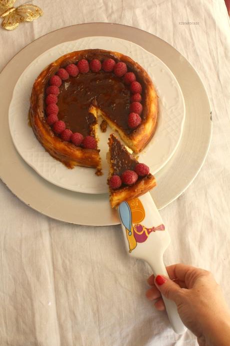 tarta de mascarpone y caramelo salado de naranja