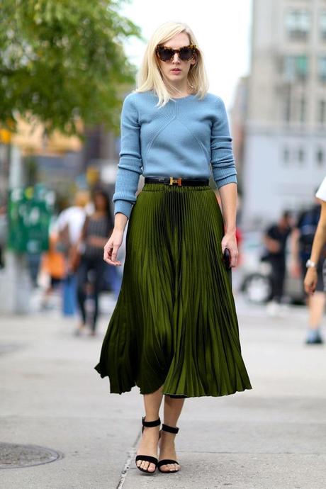 Inspiration | Pleated midi skirt