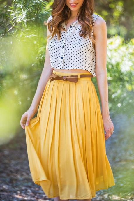 Inspiration | Pleated midi skirt