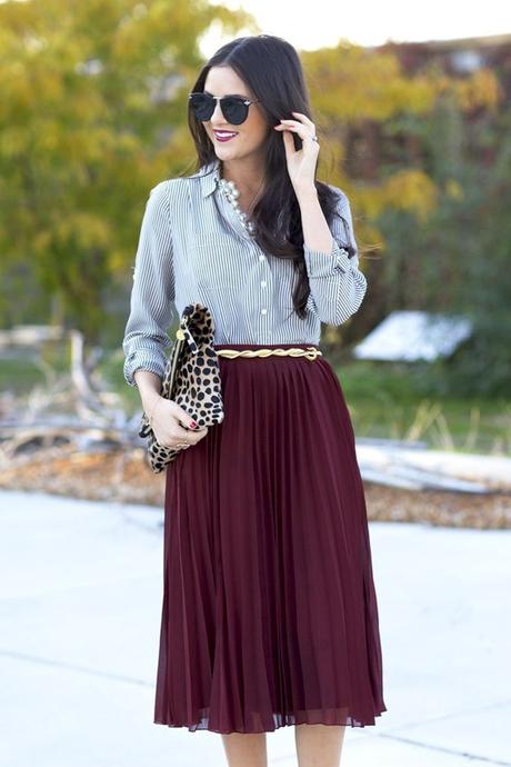 Inspiration | Pleated midi skirt