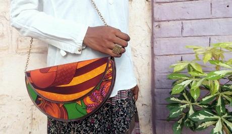 Artístico bolso de telas africanas de Matabik
