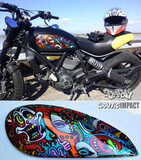 Aerografía Ducati Scrambler