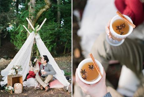 Sesión de fotos novios ♥♥♥: Picnic Invernal