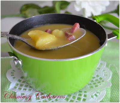 Sopa de Guisantes con Jamón y Patatas