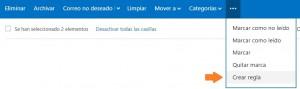 crear reglas para varios correos electrónicos