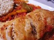 Muslos pollo pimientos