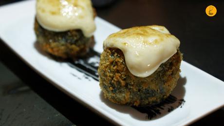 Croquetas de sepia gratinada en su tinta (3,80€) en la Gastrocroquetería de Chema