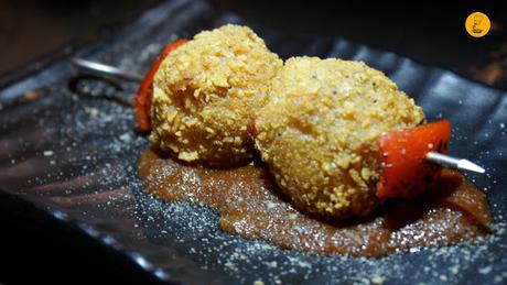 Crocheta de pincho moruno (4€) en la Gastrocroquetería de Chema Madrid