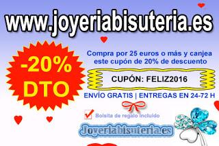 ¡Cupón descuento de Joyeriabisuteria.es!