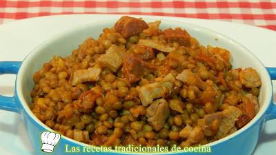 Lentejas con chorizo y jamón