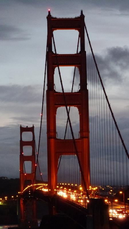El Golden Gate al atardecer