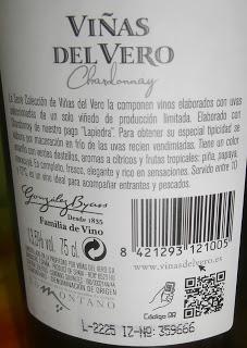 Blanco Chardonnay Colección 2014, de Bodegas Viñas del Vero