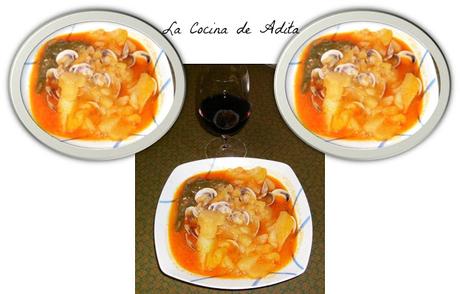 Patatas con almejas, o chirlas