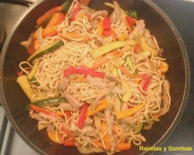 NOODLES CON VERDURITAS Y SECRETO IBERICO