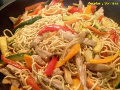 NOODLES CON VERDURITAS Y SECRETO IBERICO