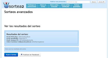 RESULTADO DEL SORTEO DEL 7º ANIVERSARIO DE OCIO EN POCAS PALABRAS