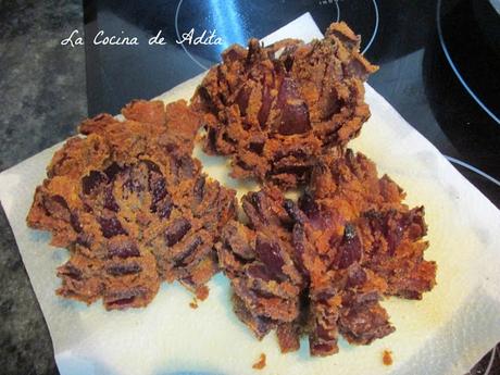 Flores de cebolla fritas