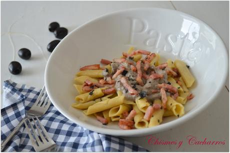 Macarrones Caseros con Crema de Aceitunas y Beicon. 39º Desafío en la Cocina