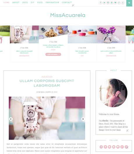 Plantilla Profesional y Responsive para Blogger: Feminist