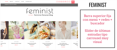 Plantilla Profesional y Responsive para Blogger: Feminist
