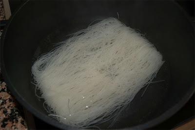 fideos de aroz con verduras paso 1