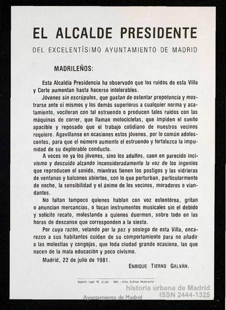 El día de Tierno Galván: Funerales y Bandos. 1986