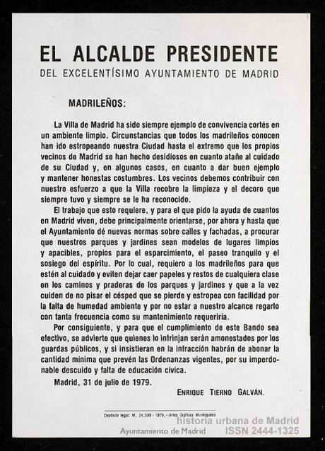 El día de Tierno Galván: Funerales y Bandos. 1986