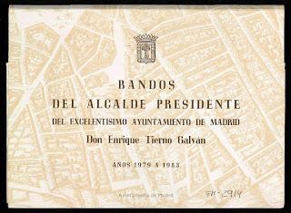 El día de Tierno Galván: Funerales y Bandos. 1986