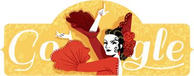 Doodle por el 93 anivesario del nacimiento de Lola Flores