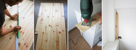 Diy cabecero moodboard de madera