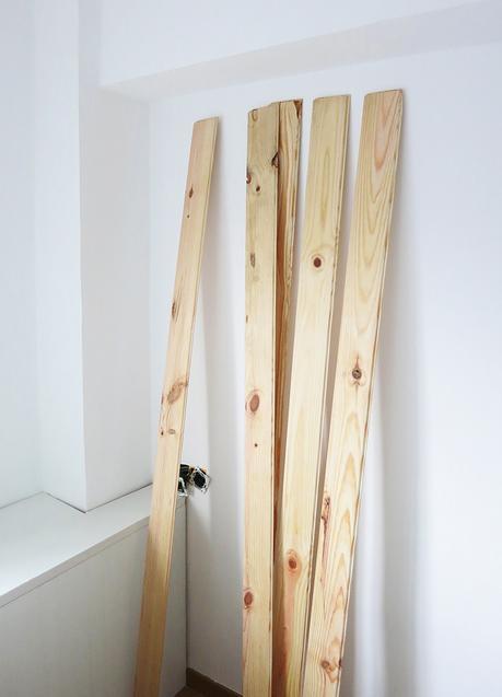 Diy cabecero moodboard de madera