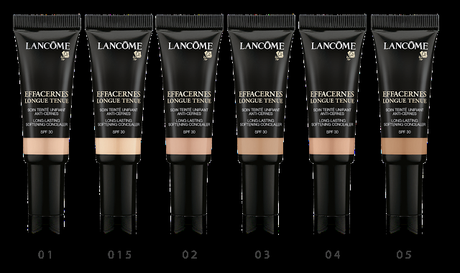 Effacernes Longue Tenue de Lancôme, tonos