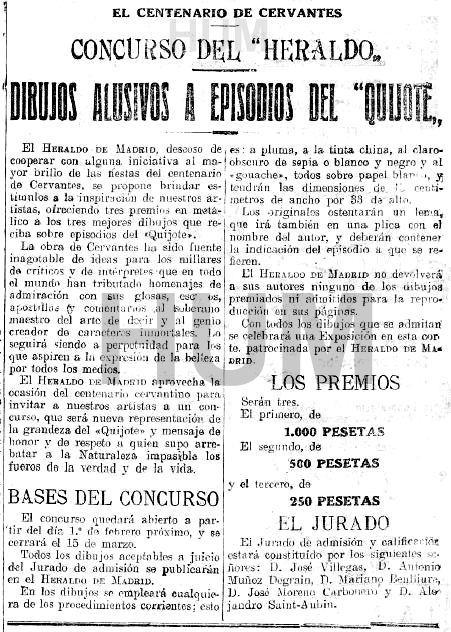 Madrid, cien años atrás. Cervantes y Mariano de Cavia. 21 de enero de 1916
