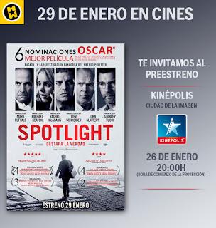 ¿Te gustaría asistir al preestreno de Spotlight?