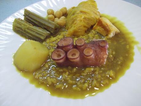 #366Recetas hoy... Putxero de polp  (Puchero de Pulpo)