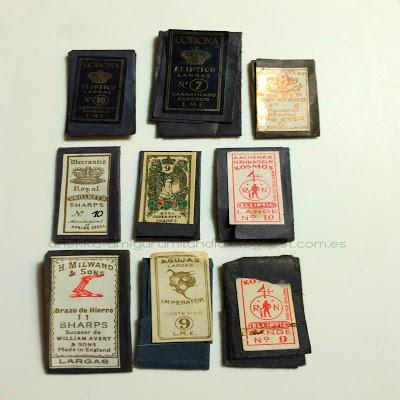 estuches agujas costura colección vintage