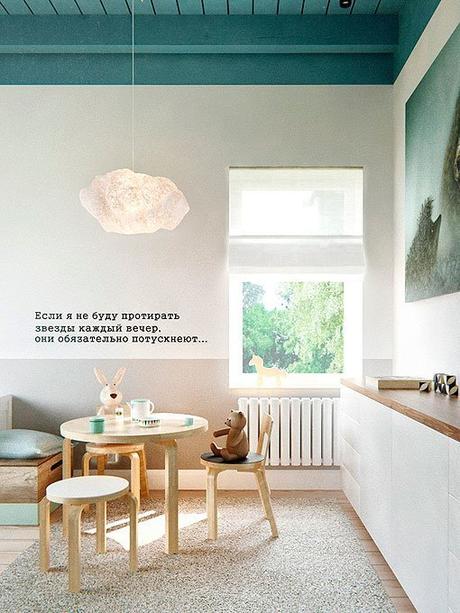 Casa familiar con buhardilla: habitación infantil