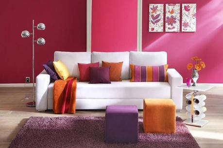 paredes-pintadas-salon-combinado-lila-rosa-naranja