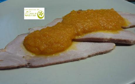 Lomo de cerdo asado con manzana