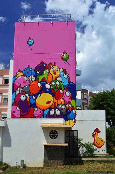 Los edificios de la isla de Reunión cobran vida gracias al street art