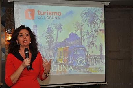 María José Castañeda, Concejala de Turismo de La Laguna en un momento de su intervención.