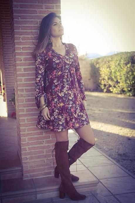 Vestido boho/hippie de flores: outfits