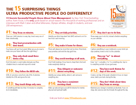 15 cosas que la gente productiva hace diferente