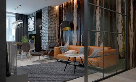 La casa preciosa de las paredes oscuras