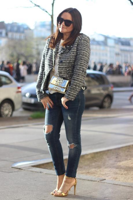 Jeans + Chaqueta Tweed