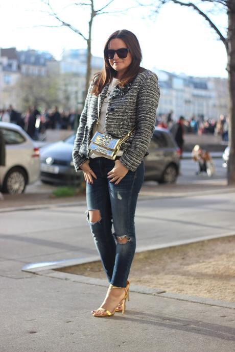 Jeans + Chaqueta Tweed
